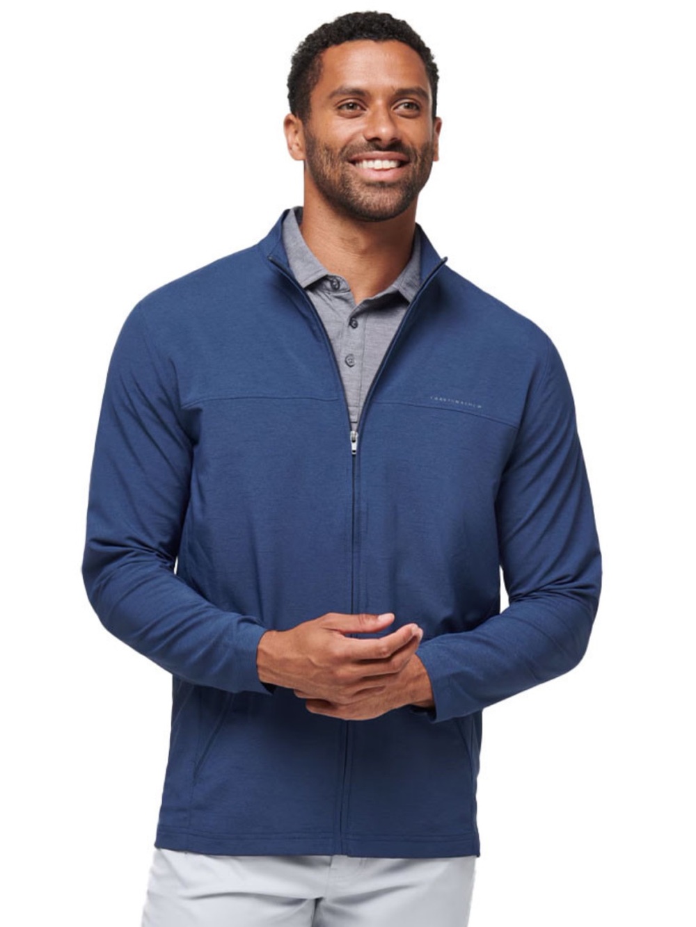 NWT! Travis Mathew Valley View Full Zip Jacket Size 3XL In Heather Navy